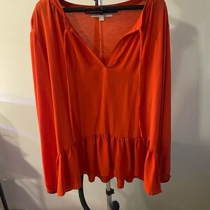 LOFT Vivid Orange Blouse
